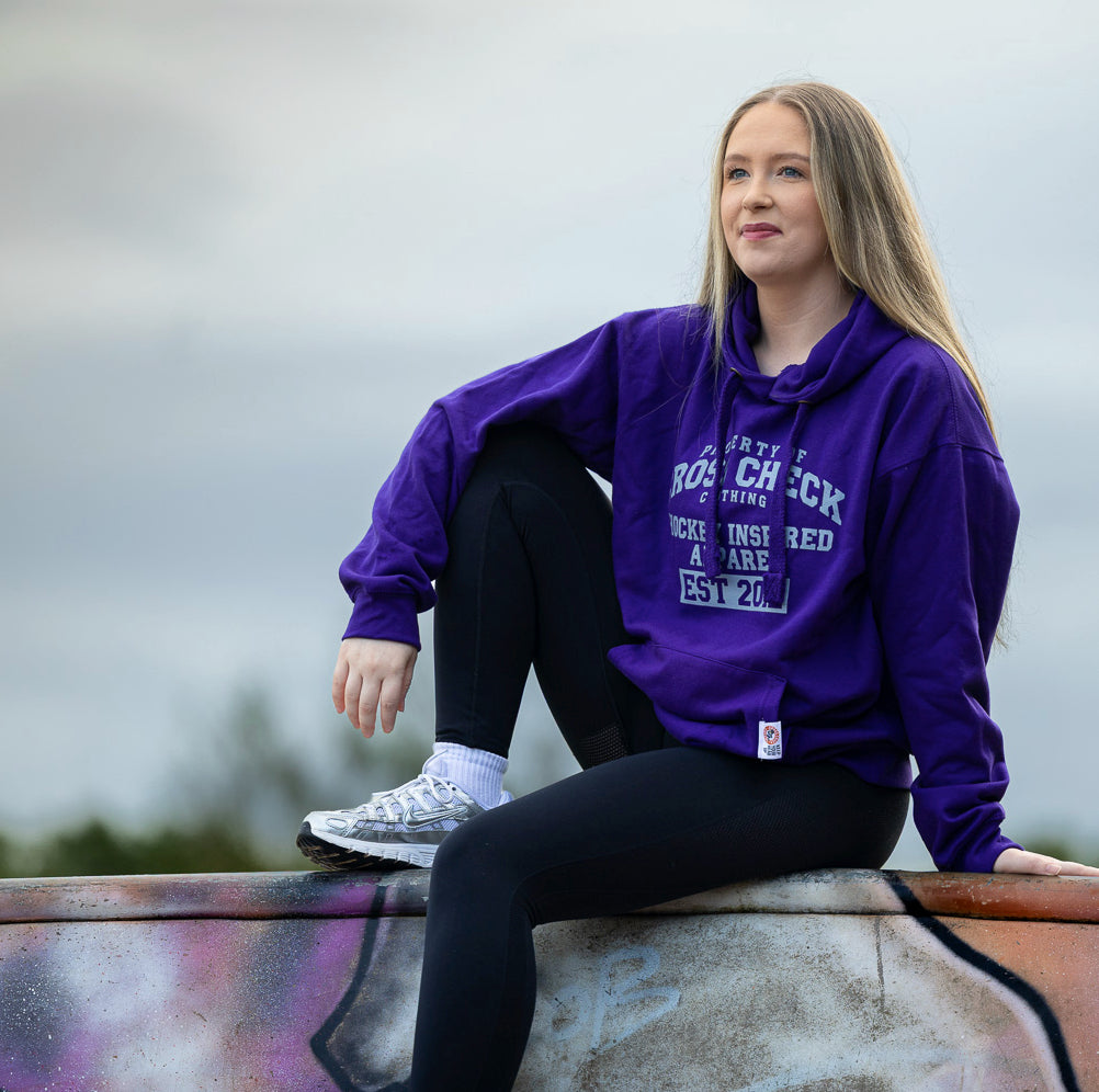 Property Hoodie Purple - Cross Check Clothing