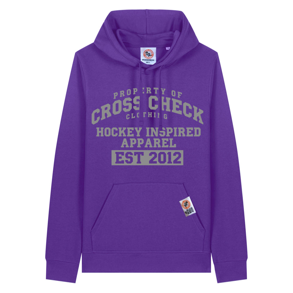 Property Hoodie Purple - Cross Check Clothing